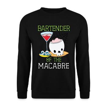 Bartender of the macabre bartender Halloween - Unisex Sweatshirt - black - Front - Alina (178cm) & Michal (187cm)