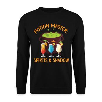 Master of Potion: Ghosts & Shadows Hello - Unisex Sweatshirt - black - Front - Alina (178cm) & Michal (187cm)