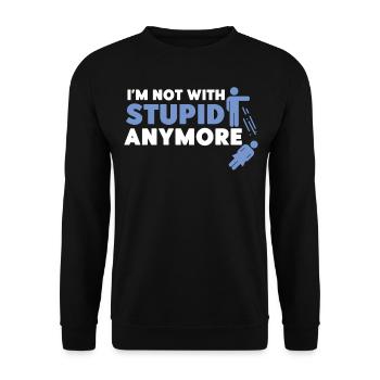 Happy Divorce Party I'm Not With - Unisex Sweatshirt - black - Front - Alina (178cm) & Michal (187cm)