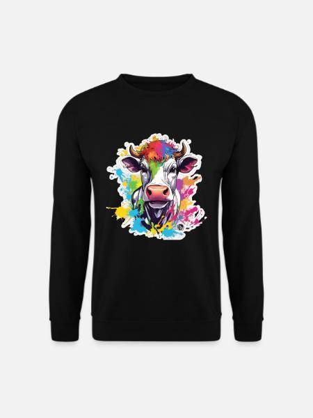 Kuh Kuhschädel Kühe Landwirtschaft Kuhkopf - Unisex Pullover - Schwarz