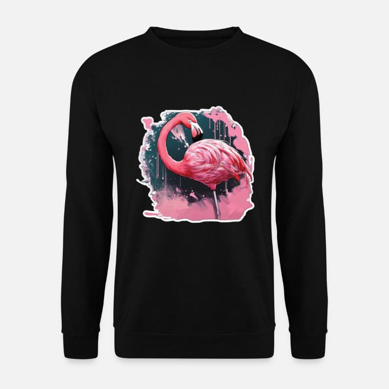 Flamingos - Unisex Pullover - Schwarz