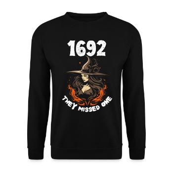 Halloween Witch 1692 - Mysticisme pour la Wicca et les païens - Sweat-shirt Unisexe - noir - Devant - Alina (178cm) & Michal (187cm)