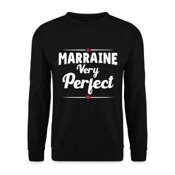 Marraine very perfect - Sweat-shirt Unisexe - noir - Devant - Alina (178cm) & Michal (187cm)