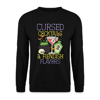 Cursed Cocktails & Devilish Flavors Halloween - Unisex Sweatshirt - black - Front - Alina (178cm) & Michal (187cm)