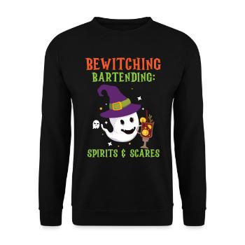 Barman envoûtant : fantômes et croque-mitaine - Sweat-shirt Unisexe - noir - Devant - Alina (178cm) & Michal (187cm)
