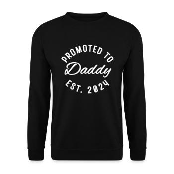 Promu à papa est 2024, nouvelle grossesse de papa - Sweat-shirt Unisexe - noir - Devant - Alina (178cm) & Michal (187cm)