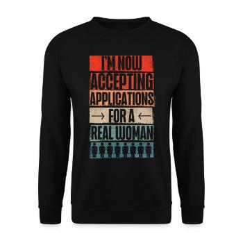 Happy Divorce Party I'm Now - Unisex Pullover - Schwarz - Vorne - Alina (178cm) & Michal (187cm)