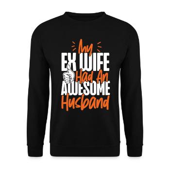 Bonne fête de divorce que mon ex-femme a eue - Sweat-shirt Unisexe - noir - Devant - Alina (178cm) & Michal (187cm)