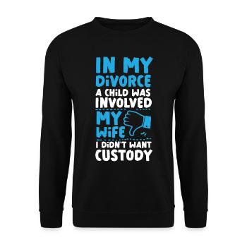 Happy Divorce Party In My Divorce - Unisex Sweatshirt - black - Front - Alina (178cm) & Michal (187cm)