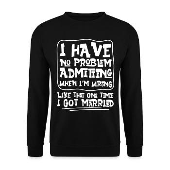 Happy Divorce Party I Have No - Unisex Sweatshirt - black - Front - Alina (178cm) & Michal (187cm)