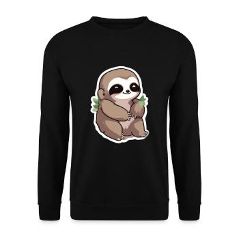 Paresseux Paresseux Paresseux Bébé Paresseux Drôle - Sweat-shirt Unisexe - noir - Devant - Alina (178cm) & Michal (187cm)