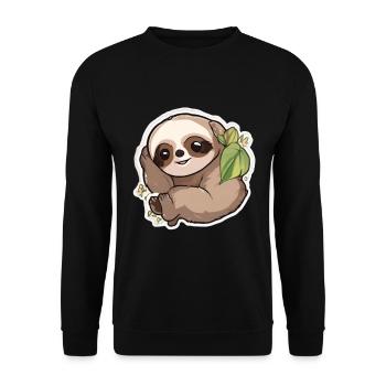 Paresseux Paresseux Paresseux Bébé Paresseux Drôle - Sweat-shirt Unisexe - noir - Devant - Alina (178cm) & Michal (187cm)