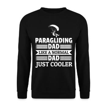 Paragliding Dad Like A Normal Dad Just Cooler - Pa - Unisex Sweatshirt - black - Front - Alina (178cm) & Michal (187cm)