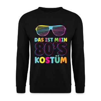 Das ist mein 80`s Kostüm - Unisex Pullover - Schwarz - Vorne - Alina (178cm) & Michal (187cm)