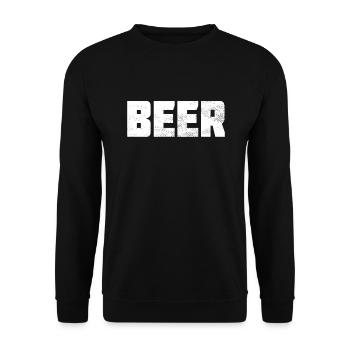 Beer - Unisex Sweatshirt - black - Front - Alina (178cm) & Michal (187cm)