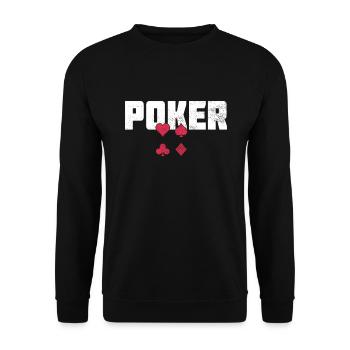 Poker - Unisextröja - svart - Fram - Alina (178cm) & Michal (187cm)