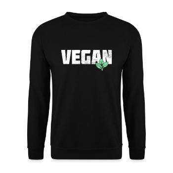 Vegan - Unisex Sweatshirt - black - Front - Alina (178cm) & Michal (187cm)