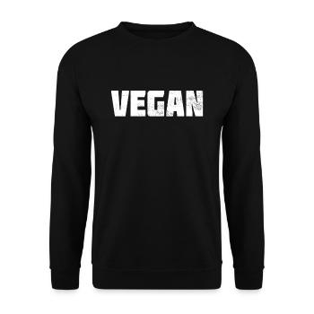 Vegan - Unisex Sweatshirt - black - Front - Alina (178cm) & Michal (187cm)