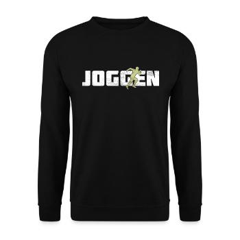 Joggen - Unisex Pullover - Schwarz - Vorne - Alina (178cm) & Michal (187cm)