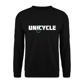 Einrad - Unisex Pullover - Schwarz - Vorne - Alina (178cm) & Michal (187cm)