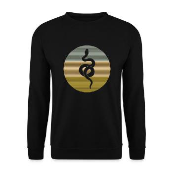 Snake - Unisex Sweatshirt - black - Front - Alina (178cm) & Michal (187cm)