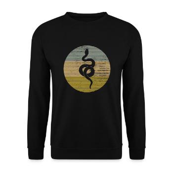 Snake - Unisex Sweatshirt - black - Front - Alina (178cm) & Michal (187cm)