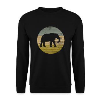 Elephant - Unisex Sweatshirt - black - Front - Alina (178cm) & Michal (187cm)