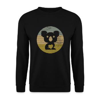 Koala - Sweat-shirt Unisexe - noir - Devant - Alina (178cm) & Michal (187cm)
