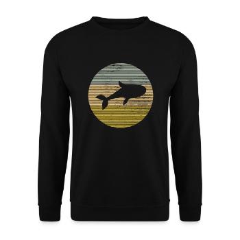 Fish - Unisex Sweatshirt - black - Front - Alina (178cm) & Michal (187cm)