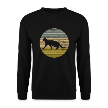 Chat - Sweat-shirt Unisexe - noir - Devant - Alina (178cm) & Michal (187cm)