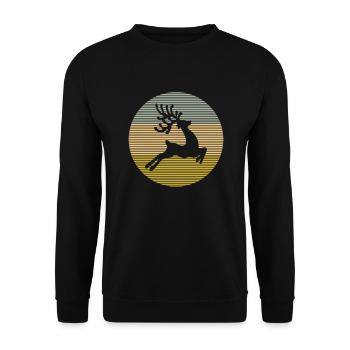 Elk - Unisex Sweatshirt - black - Front - Alina (178cm) & Michal (187cm)