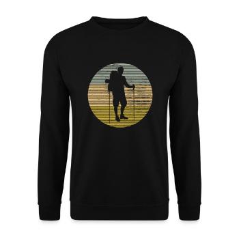 Wander - Unisex Sweatshirt - black - Front - Alina (178cm) & Michal (187cm)