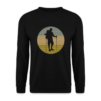 Wander - Unisex Sweatshirt - black - Front - Alina (178cm) & Michal (187cm)