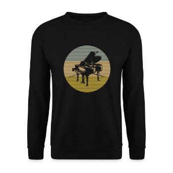 Klavier - Unisex Pullover - Schwarz - Vorne - Alina (178cm) & Michal (187cm)