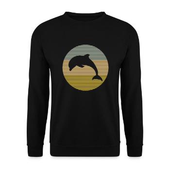 Dauphin - Sweat-shirt Unisexe - noir - Devant - Alina (178cm) & Michal (187cm)
