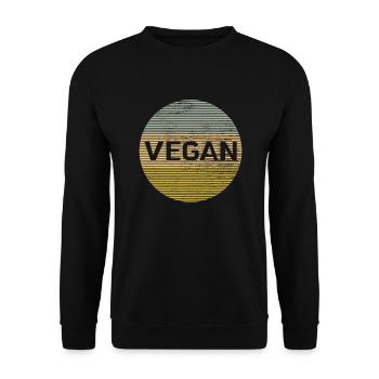 Vegan - Unisex Sweatshirt - black - Front - Alina (178cm) & Michal (187cm)