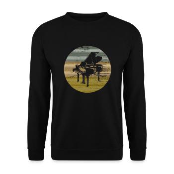 Klavier - Unisex Pullover - Schwarz - Vorne - Alina (178cm) & Michal (187cm)