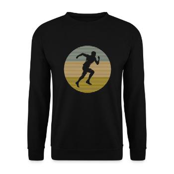 Jog - Unisex Sweatshirt - black - Front - Alina (178cm) & Michal (187cm)