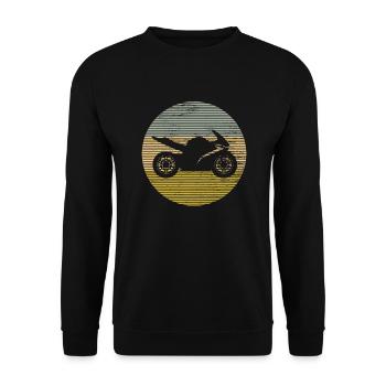 Motorcycle - Unisex Sweatshirt - black - Front - Alina (178cm) & Michal (187cm)