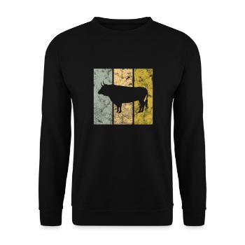 Stier - Unisex Pullover - Schwarz - Vorne - Alina (178cm) & Michal (187cm)