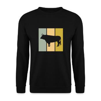 Stier - Unisex Pullover - Schwarz - Vorne - Alina (178cm) & Michal (187cm)