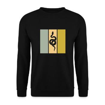 Snake - Unisex Sweatshirt - black - Front - Alina (178cm) & Michal (187cm)