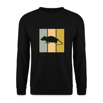 Maus - Unisex Pullover - Schwarz - Vorne - Alina (178cm) & Michal (187cm)