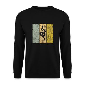 Snake - Unisex Sweatshirt - black - Front - Alina (178cm) & Michal (187cm)