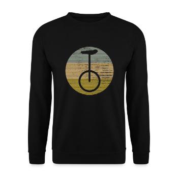 Unicycle - Unisex Sweatshirt - black - Front - Alina (178cm) & Michal (187cm)