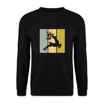 Elk - Unisex Sweatshirt - black - Front - Alina (178cm) & Michal (187cm)