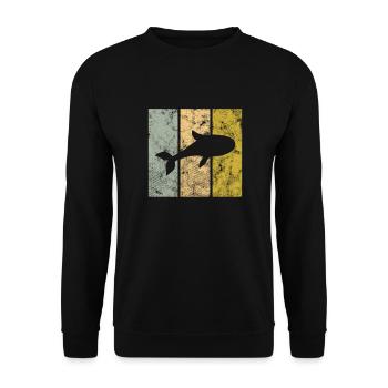 Fish - Unisex Sweatshirt - black - Front - Alina (178cm) & Michal (187cm)