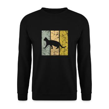 Chat - Sweat-shirt Unisexe - noir - Devant - Alina (178cm) & Michal (187cm)