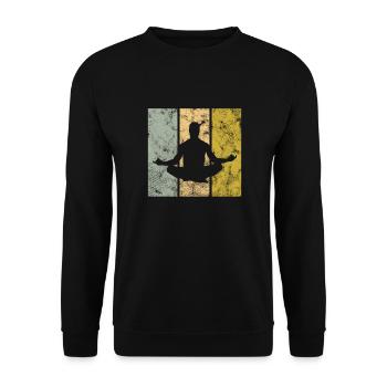 Meditation - Unisex Sweatshirt - black - Front - Alina (178cm) & Michal (187cm)
