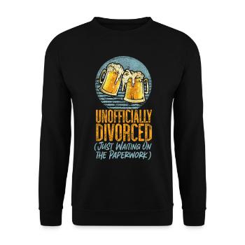 Happy Divorce Party officieusement - Sweat-shirt Unisexe - noir - Devant - Alina (178cm) & Michal (187cm)